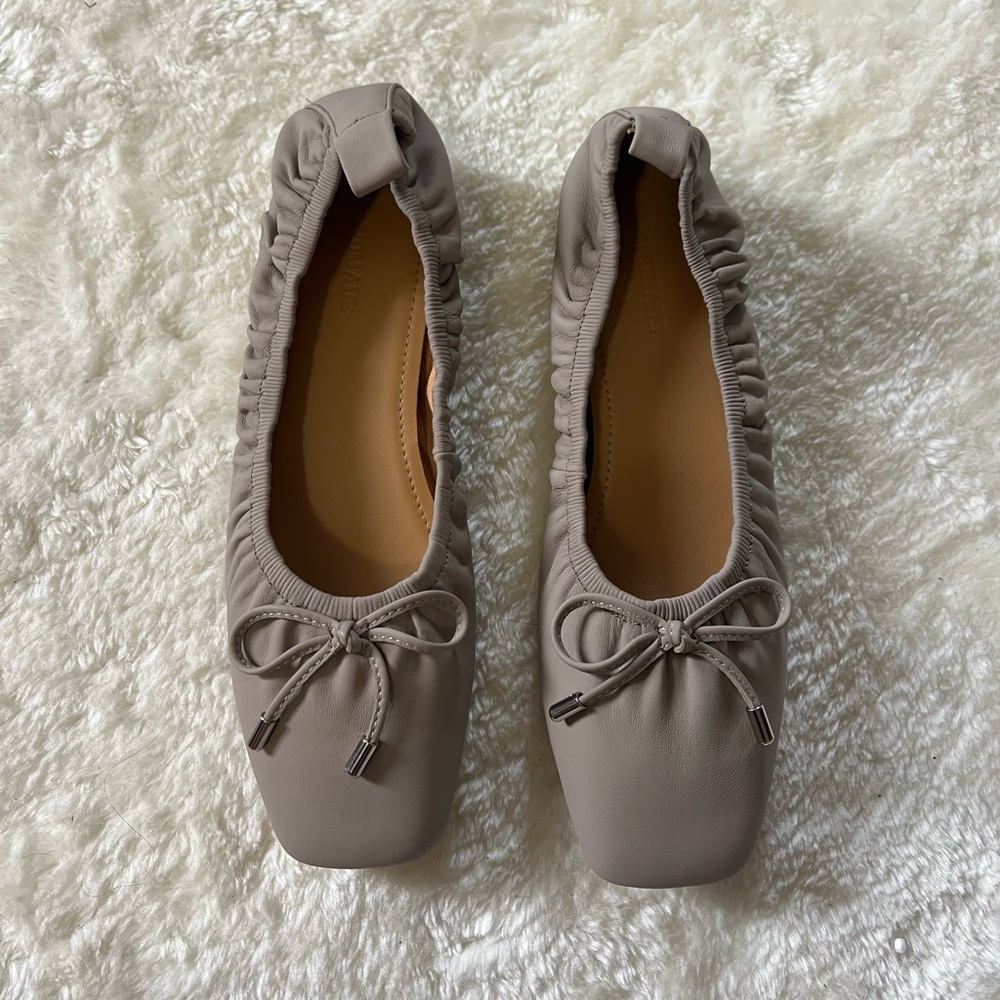 Elegant Taupe Ballet Flats